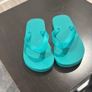 Vibrant Teal Flip Flops